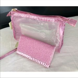 Deux Lux Pink Glitter Pouch Set